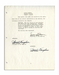 Legendary Jazz Singer Sarah Vaughan Lot of Signed Contracts & Items From Her Company, Including Its Corporate Seal Embosser